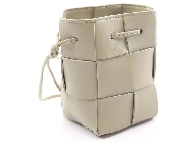 Bottega Veneta Cassette Mini Borsa a Secchiello a Tracolla Cachi - vista 2