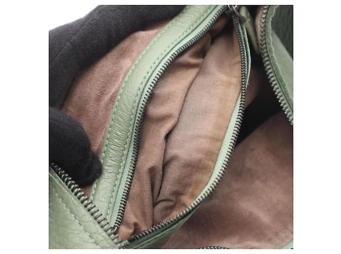 Borsa a tracolla hobo in pelle verde Bottega Veneta - vista 14