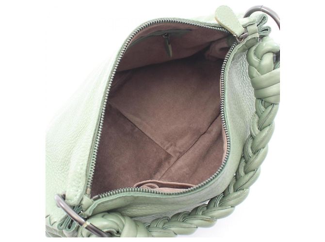 Borsa a tracolla hobo in pelle verde Bottega Veneta - vista 3