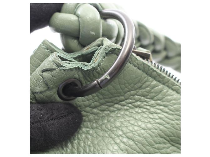 Borsa a tracolla hobo in pelle verde Bottega Veneta - vista 5
