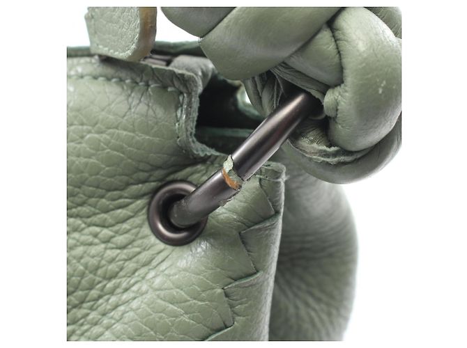 Borsa a tracolla hobo in pelle verde Bottega Veneta - vista 8