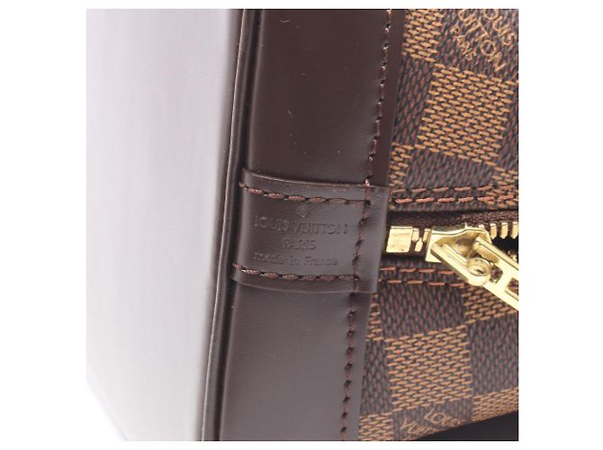 Borsa Louis Vuitton Alma Damier Ebene Marrone - vista 4