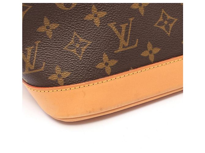 Borsa Louis Vuitton Alma PM Marrone Monogramma - vista 8