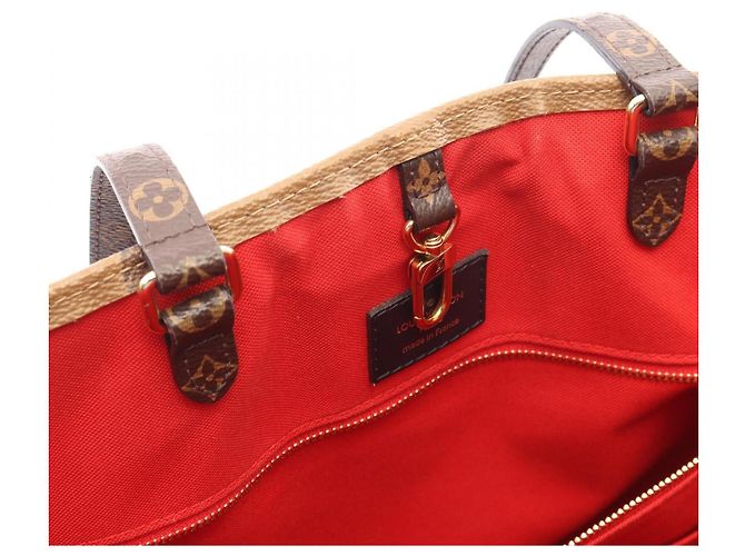 Borsa Tote Louis Vuitton OnTheGo GM Marrone Beige Monogramma - vista 6