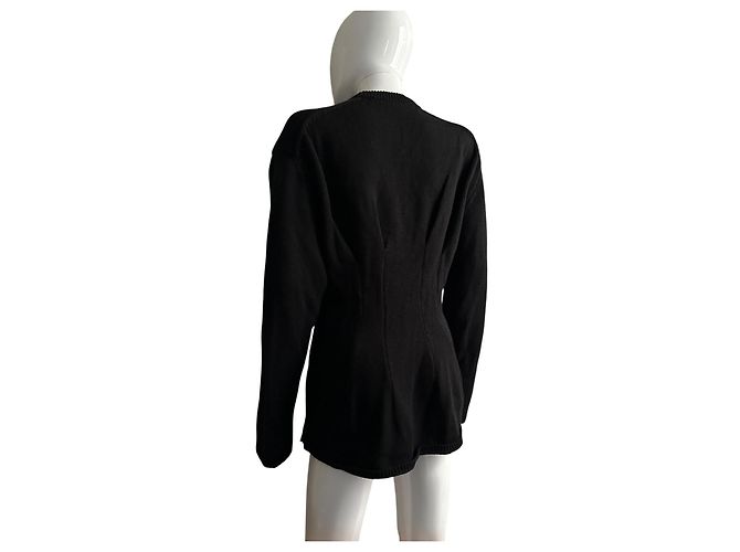 Comme Des Garcons Schwarzer Pullover aus Acryl-Woll-Mischung - Ansicht 10