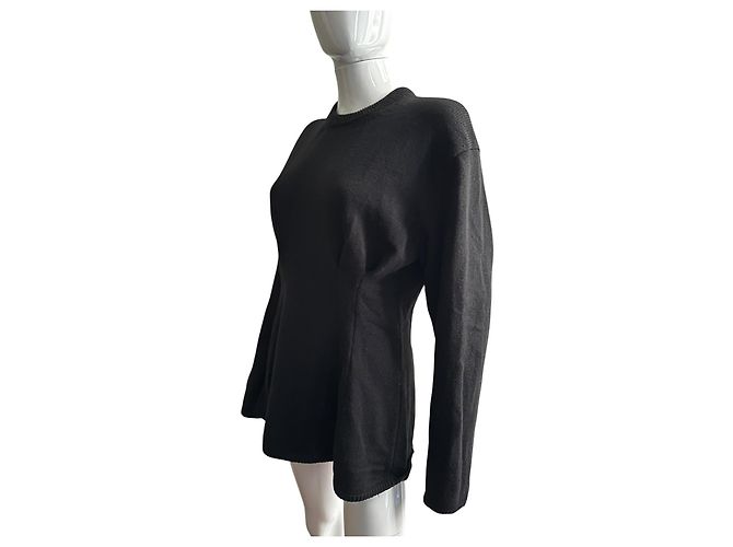 Comme Des Garcons Schwarzer Pullover aus Acryl-Woll-Mischung - Ansicht 11
