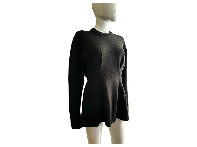 Comme Des Garcons Schwarzer Pullover aus Acryl-Woll-Mischung - Ansicht 12