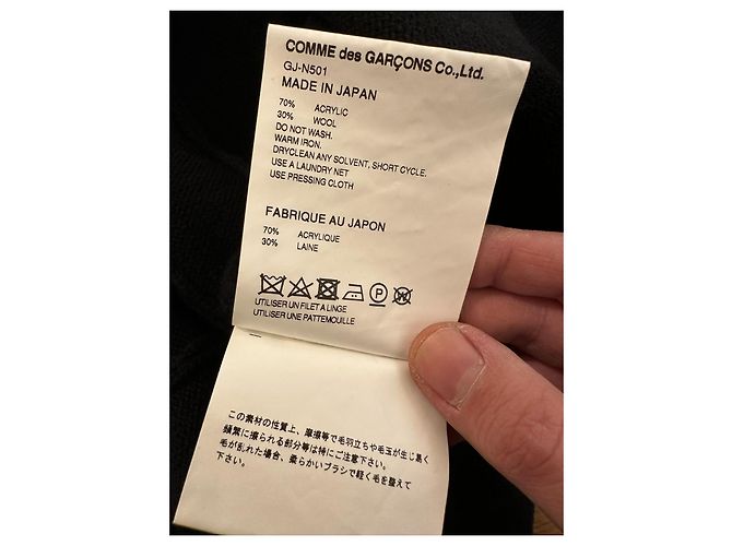 Comme Des Garcons Schwarzer Pullover aus Acryl-Woll-Mischung - Ansicht 6