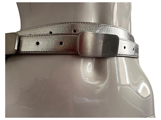 Autre Marque Peter Do Gürtel aus silbernem Leder - Ansicht 14