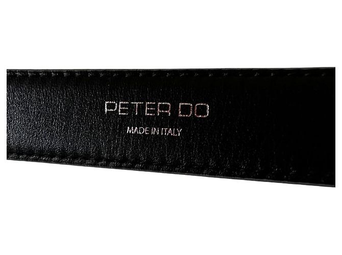 Autre Marque Peter Do Gürtel aus silbernem Leder - Ansicht 3