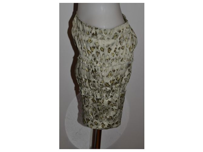 Ermanno Scervino Falda corta estampada Castaño Beige Verde Estampado de leopardo - vista 3