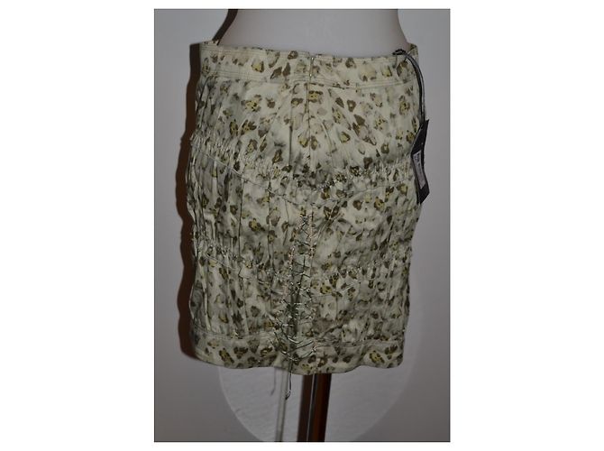 Ermanno Scervino Falda corta estampada Castaño Beige Verde Estampado de leopardo - vista 4