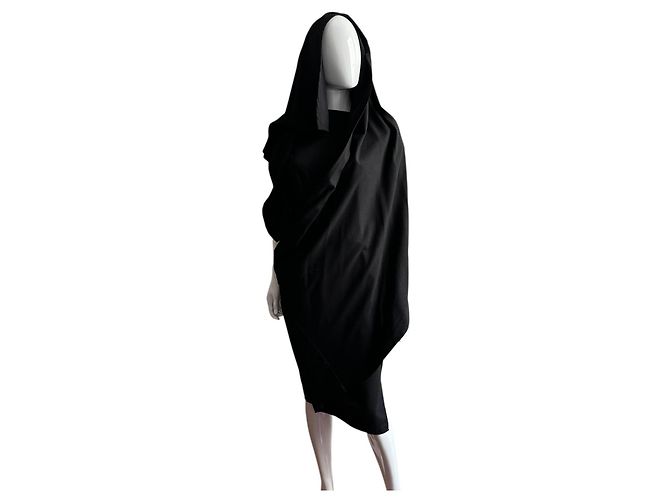 Vestido negro Ann Demeulemeester drapeado - vista 10