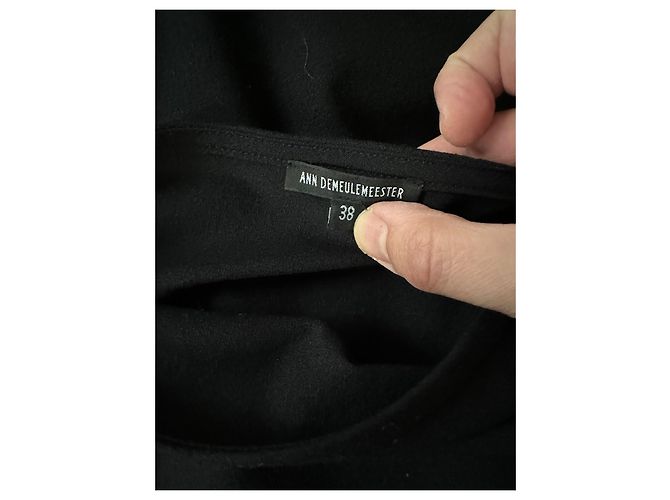 Vestido negro Ann Demeulemeester drapeado - vista 17