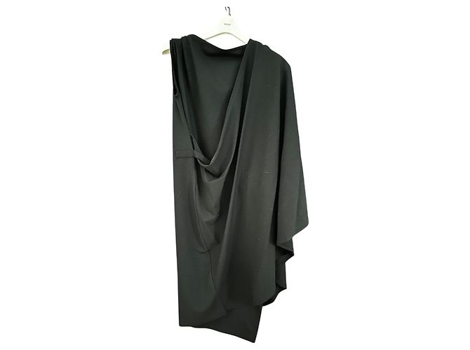 Vestido negro Ann Demeulemeester drapeado - vista 2
