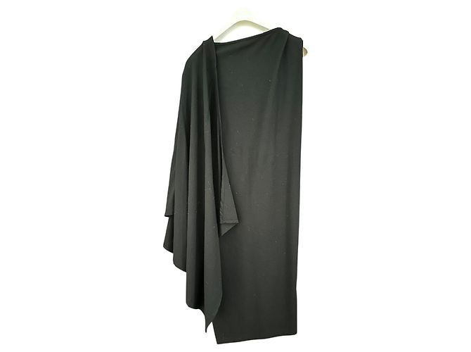 Vestido negro Ann Demeulemeester drapeado - vista 3