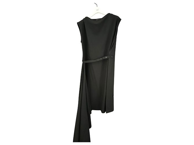 Vestido negro Ann Demeulemeester drapeado - vista 4