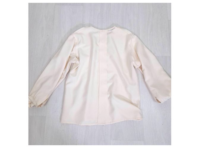 Yves Saint Laurent YSL 1980s camicia bianca da donna con gemelli Bianco Bianco sporco - vista 10