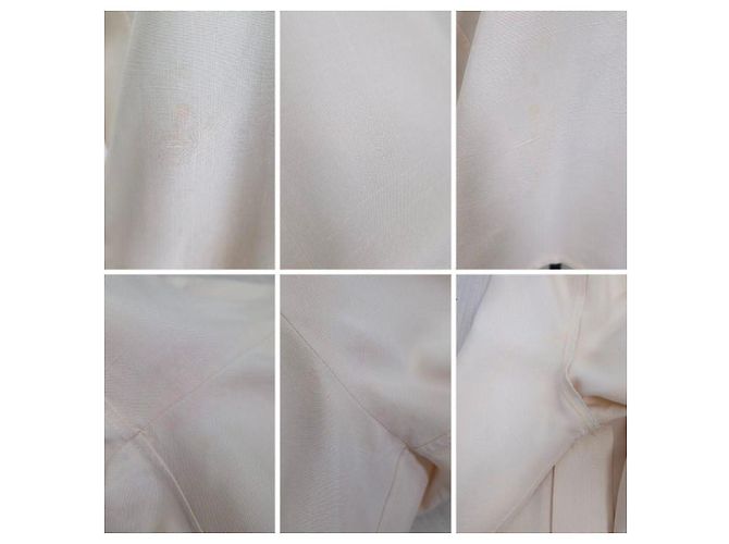 Yves Saint Laurent YSL 1980s camicia bianca da donna con gemelli Bianco Bianco sporco - vista 8