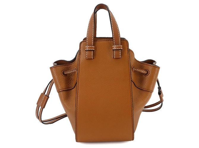 Borsa Loewe Hammock Drawstring Mini Marrone - vista 3