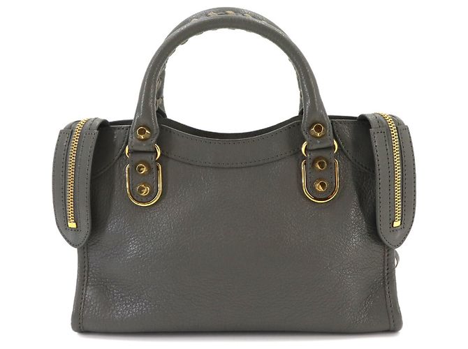 Borsa Balenciaga Classic Metallic Edge Mini City Marrone Metallico - vista 3