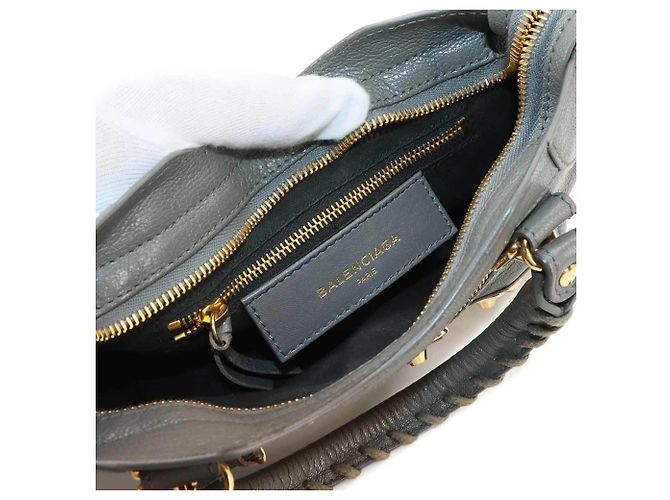 Borsa Balenciaga Classic Metallic Edge Mini City Marrone Metallico - vista 8
