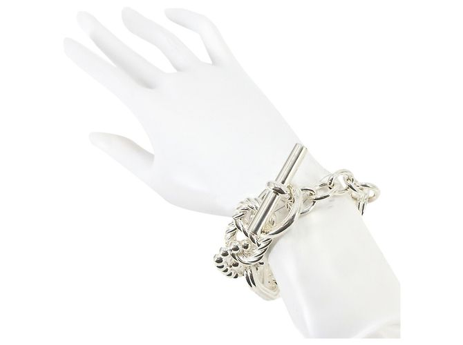 Hermès Bracciale Hermes Chaine d'Ancre Alea 2 Argento - vista 4