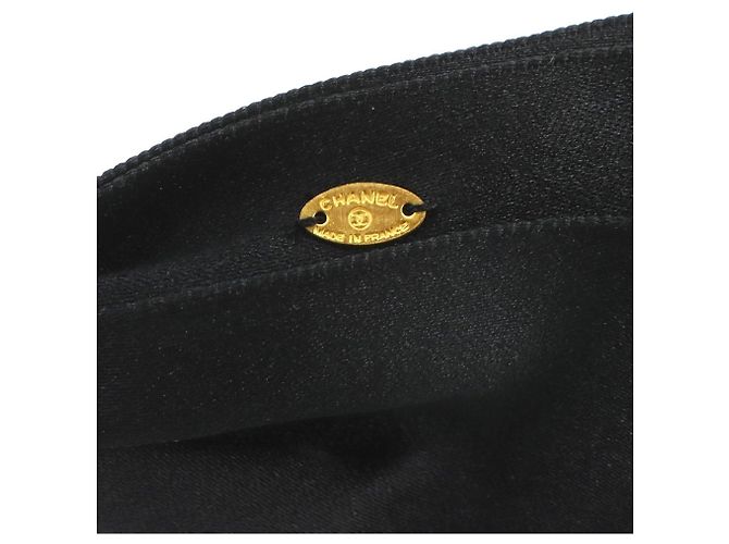 Spilla Chanel in nastro di raso nero - vista 4