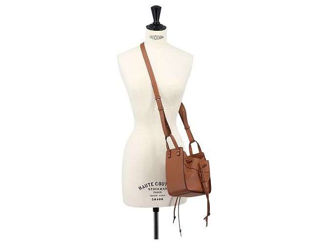 Borsa Loewe Hammock Drawstring Mini Marrone - vista 10