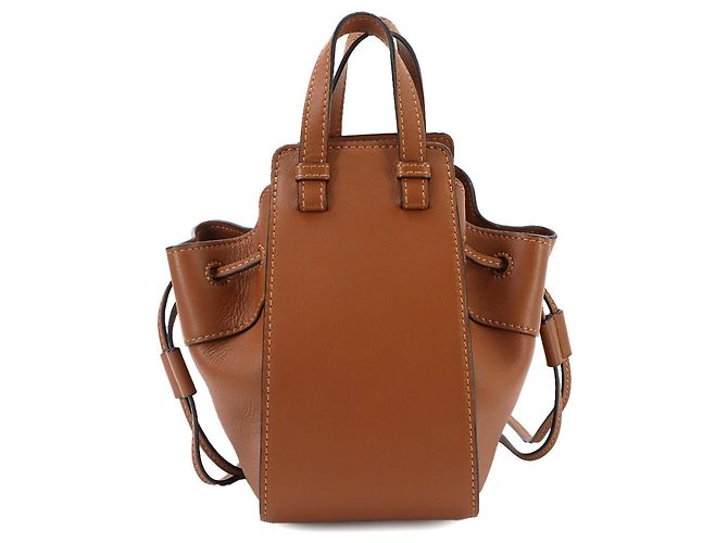 Borsa Loewe Hammock Drawstring Mini Marrone - vista 2