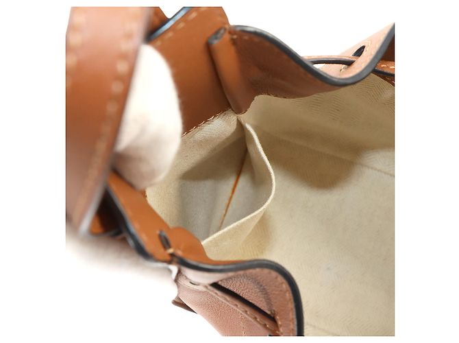 Borsa Loewe Hammock Drawstring Mini Marrone - vista 8