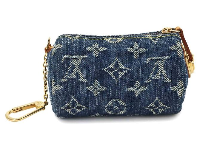 Pouch Louis Vuitton Monogram Denim Trousse Speedy PM Blu Monogramma - vista 2