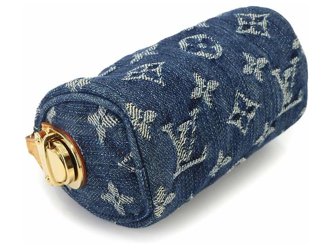 Pouch Louis Vuitton Monogram Denim Trousse Speedy PM Blu Monogramma - vista 4