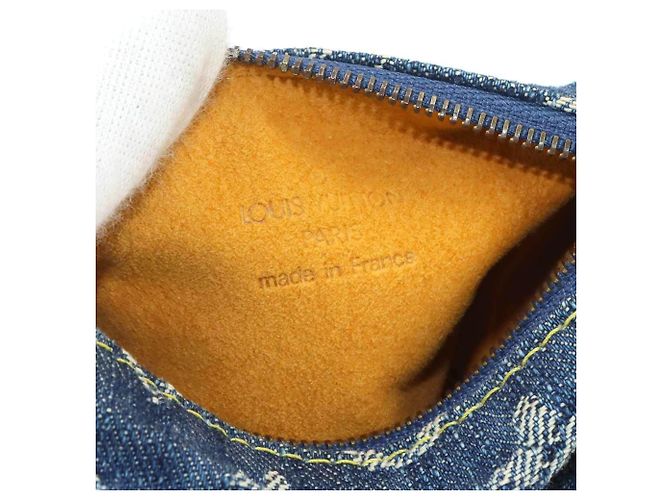 Pouch Louis Vuitton Monogram Denim Trousse Speedy PM Blu Monogramma - vista 6