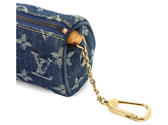 Pouch Louis Vuitton Monogram Denim Trousse Speedy PM Blu Monogramma - vista 7