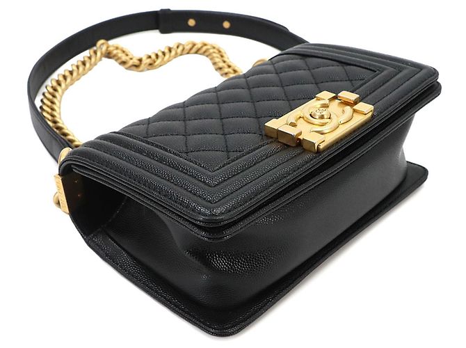 Borsa a tracolla Chanel Boy Small con catena Nero - vista 4
