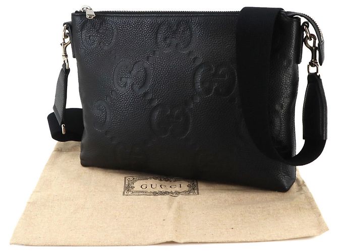 Borsa a tracolla Gucci Jumbo GG Nero - vista 2