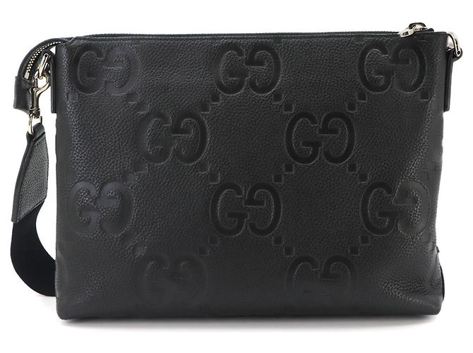 Borsa a tracolla Gucci Jumbo GG Nero - vista 3