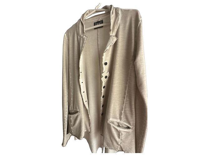 Munthe Plus Simonsen Chaqueta de punto beige PLU con botones negros - vista 2