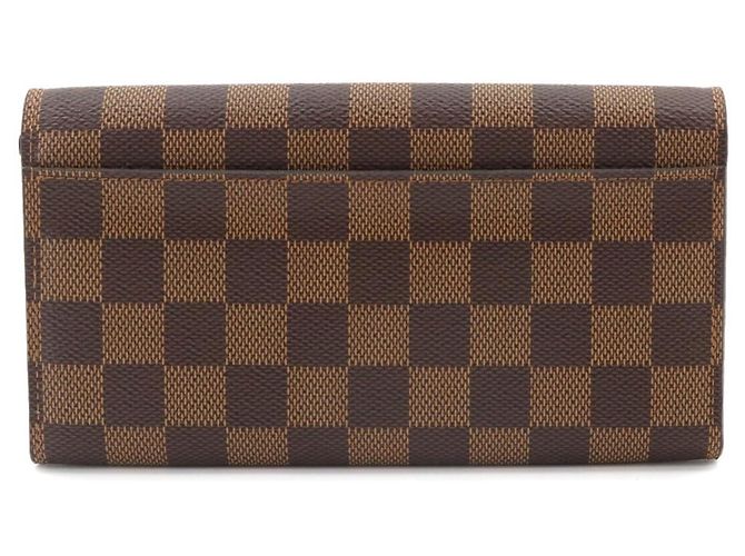 Louis Vuitton Damier Portefeuille Sarah Bi-fold Long Wallet Castaño Damier ebene - vista 3