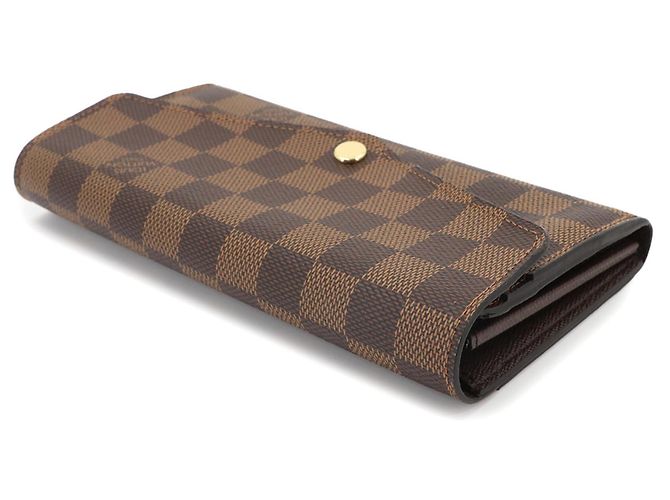 Louis Vuitton Damier Portefeuille Sarah Bi-fold Long Wallet Castaño Damier ebene - vista 5