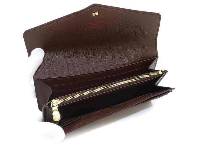 Louis Vuitton Damier Portefeuille Sarah Bi-fold Long Wallet Castaño Damier ebene - vista 7