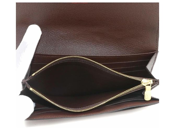 Louis Vuitton Damier Portefeuille Sarah Bi-fold Long Wallet Castaño Damier ebene - vista 8