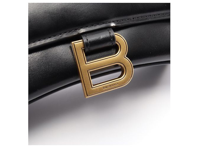 Borsa Balenciaga Hourglass Small 2-Way Nero - vista 8