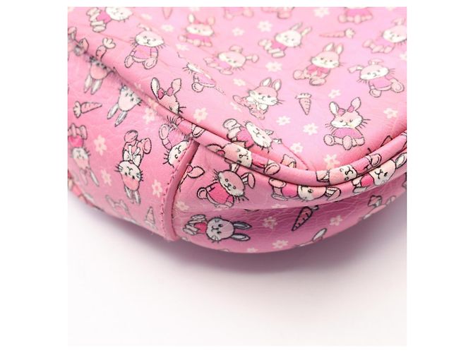 Balenciaga LE CAGOLE MINI BB Rabbit 2-Way Handbag Pink - view 5