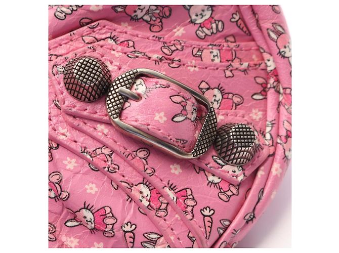 Balenciaga LE CAGOLE MINI BB Rabbit 2-Way Handbag Pink - view 8