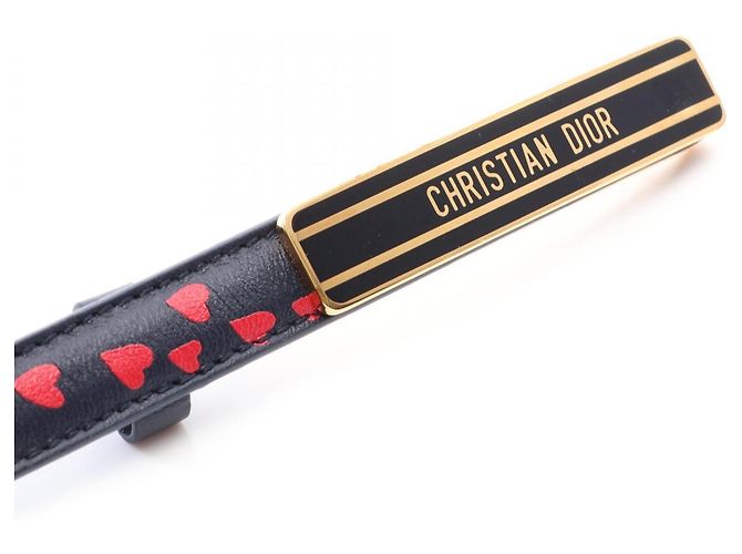 Christian Dior Dior Logo Heart Mini Gürtel Rot Marineblau - Ansicht 2