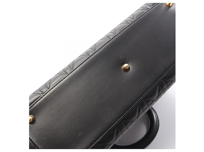 Christian Dior Dior Lady Large Cannage 2-Way Handbag Nero - vista 10