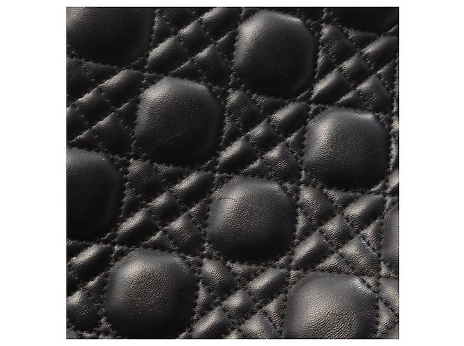 Christian Dior Dior Lady Large Cannage 2-Way Handbag Nero - vista 9