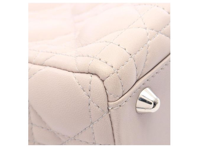 Christian Dior Dior Lady Large Borsa a mano 2-Way Beige - vista 7